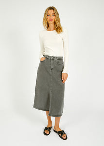 You added <b><u>SLF Krista Gerda Denim Skirt in Light Grey</u></b> to your cart.