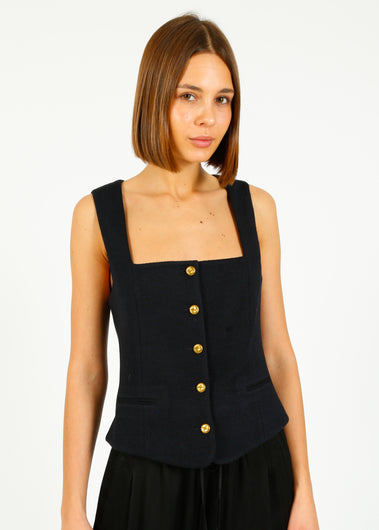 R&B Mariana Textured Vest in Navy