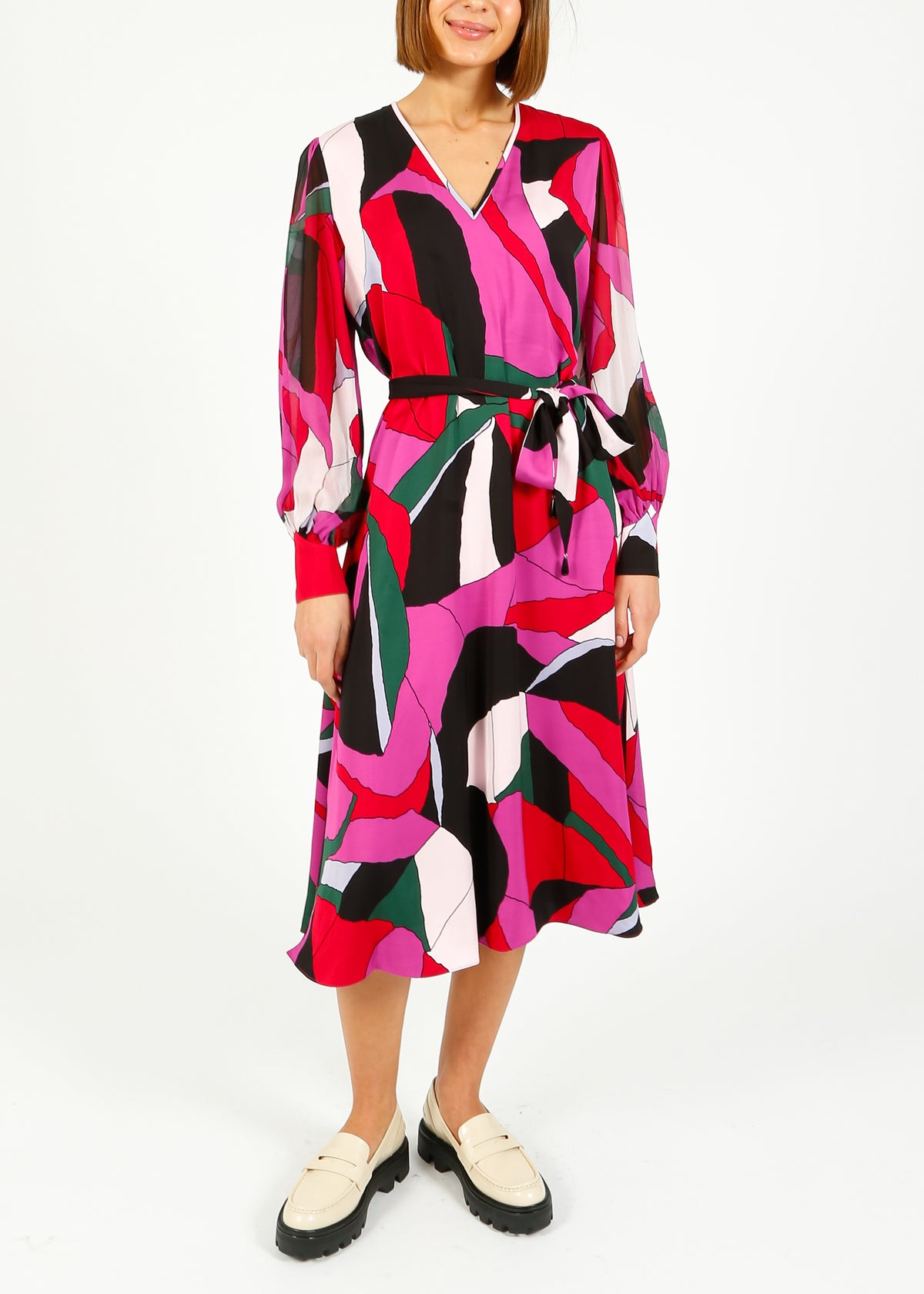 DVF Abel Dress in Tendu Huge