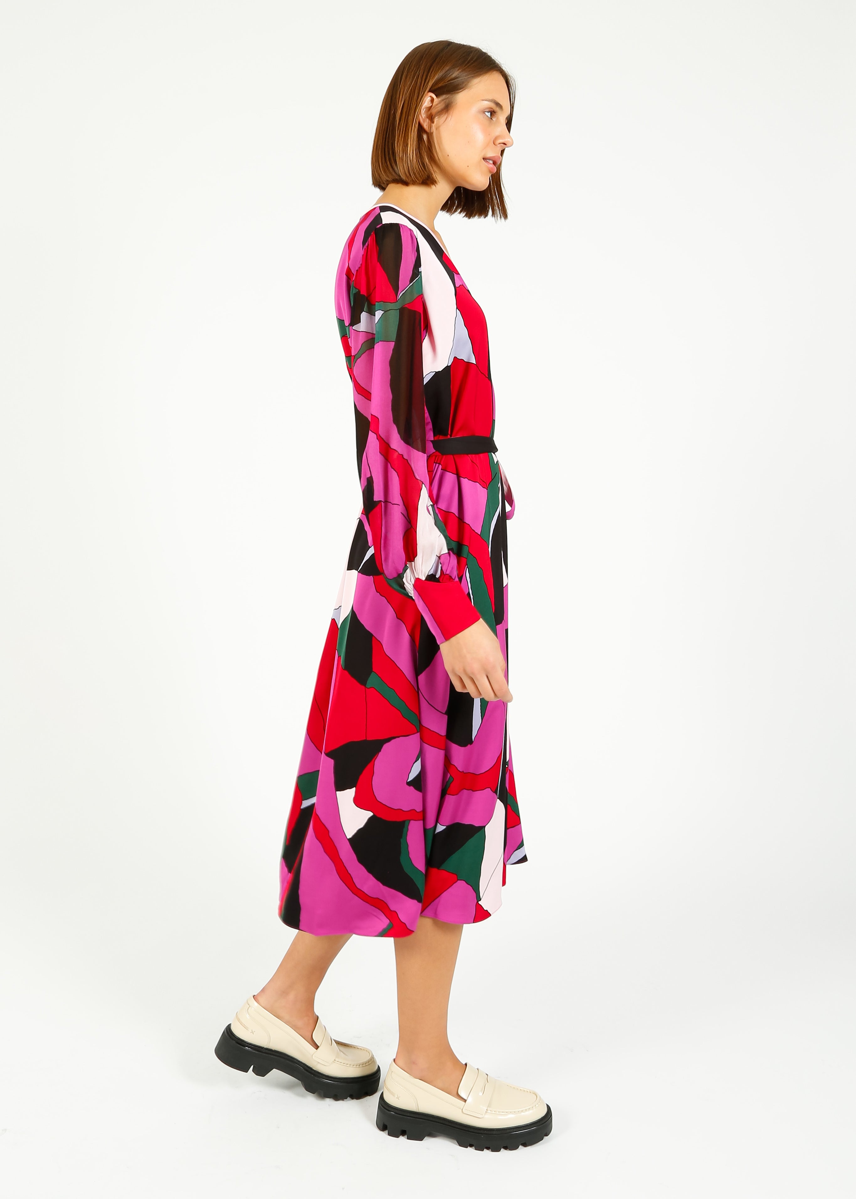 DVF Abel Dress in Tendu Huge