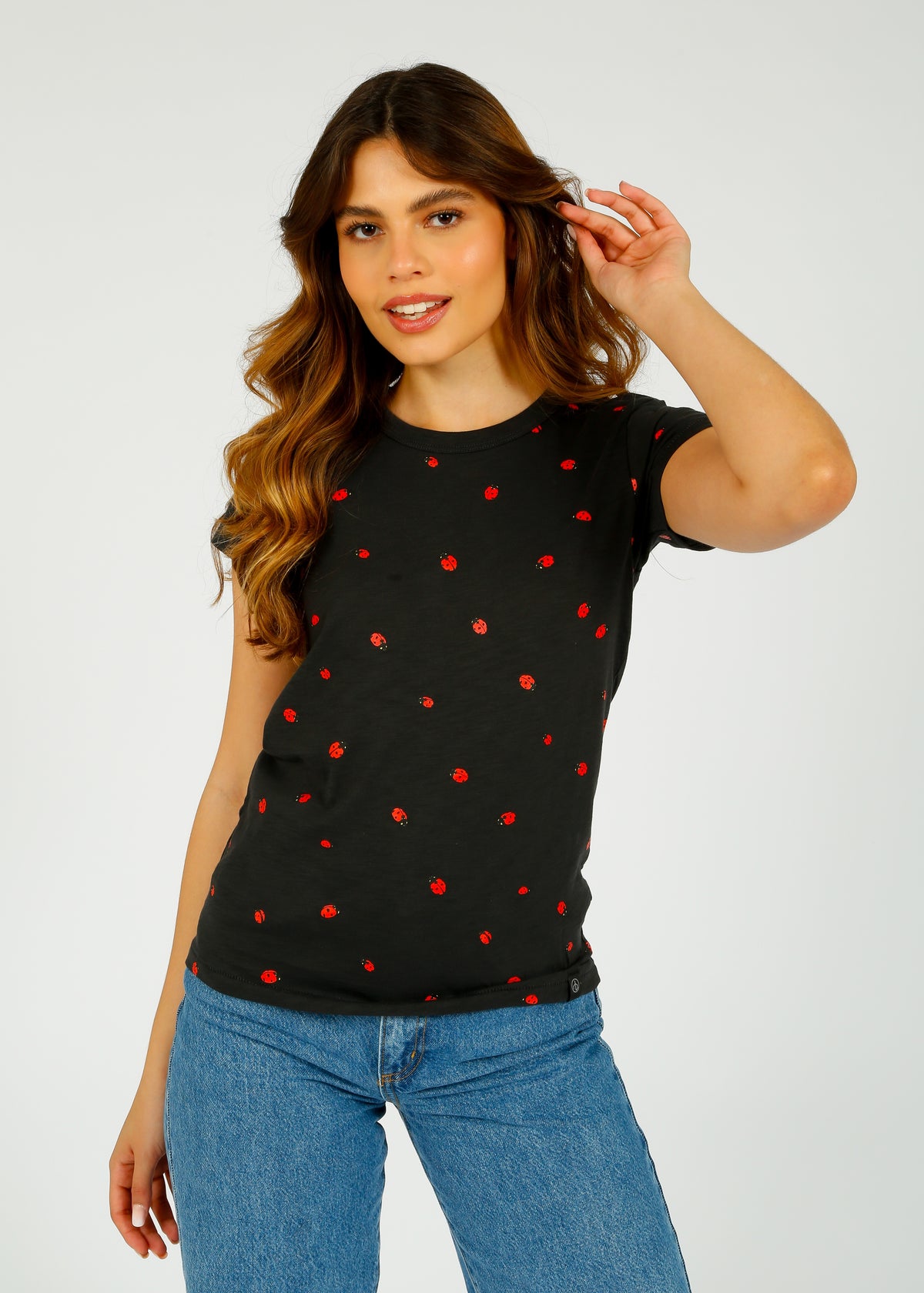 R&B Lady Bug Tee in Black