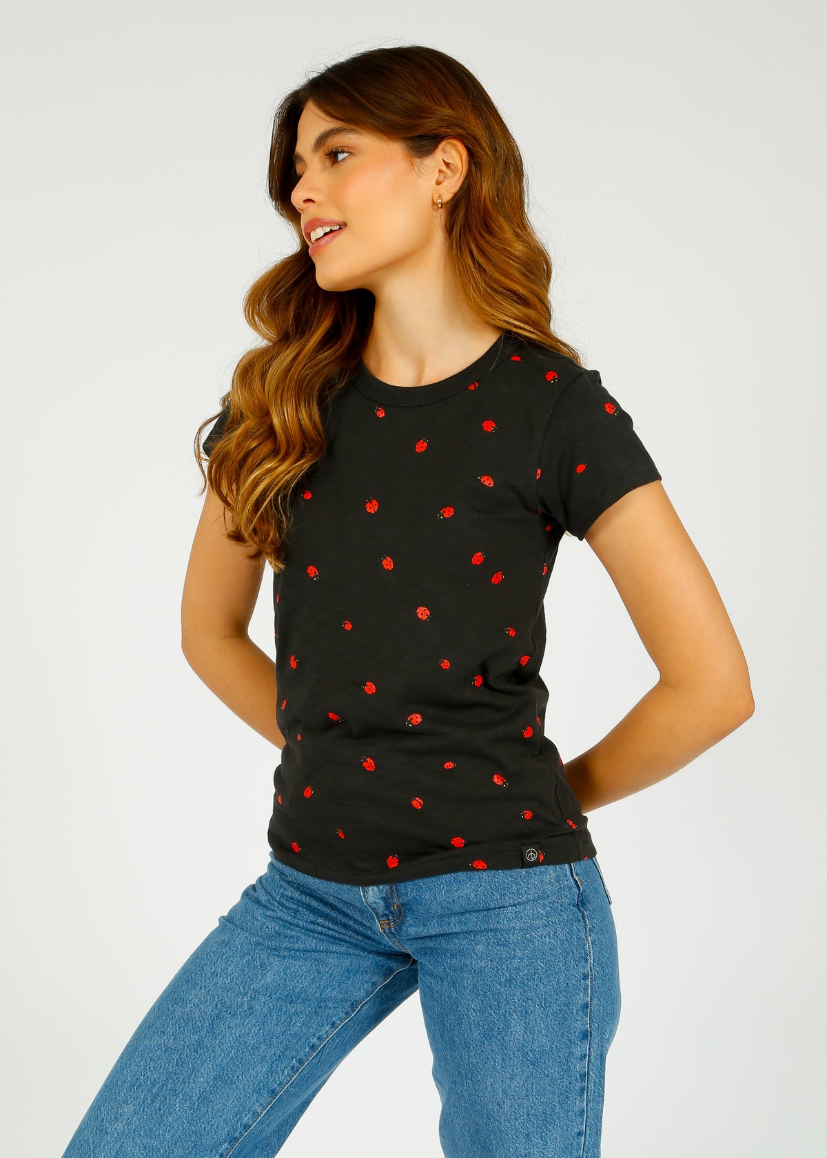 R&B Lady Bug Tee in Black