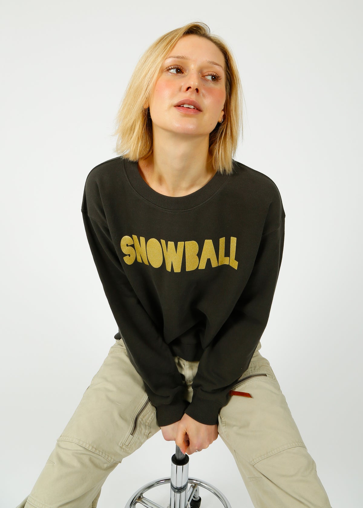 FWP Snowball Sweatshirt in Grey, Gold