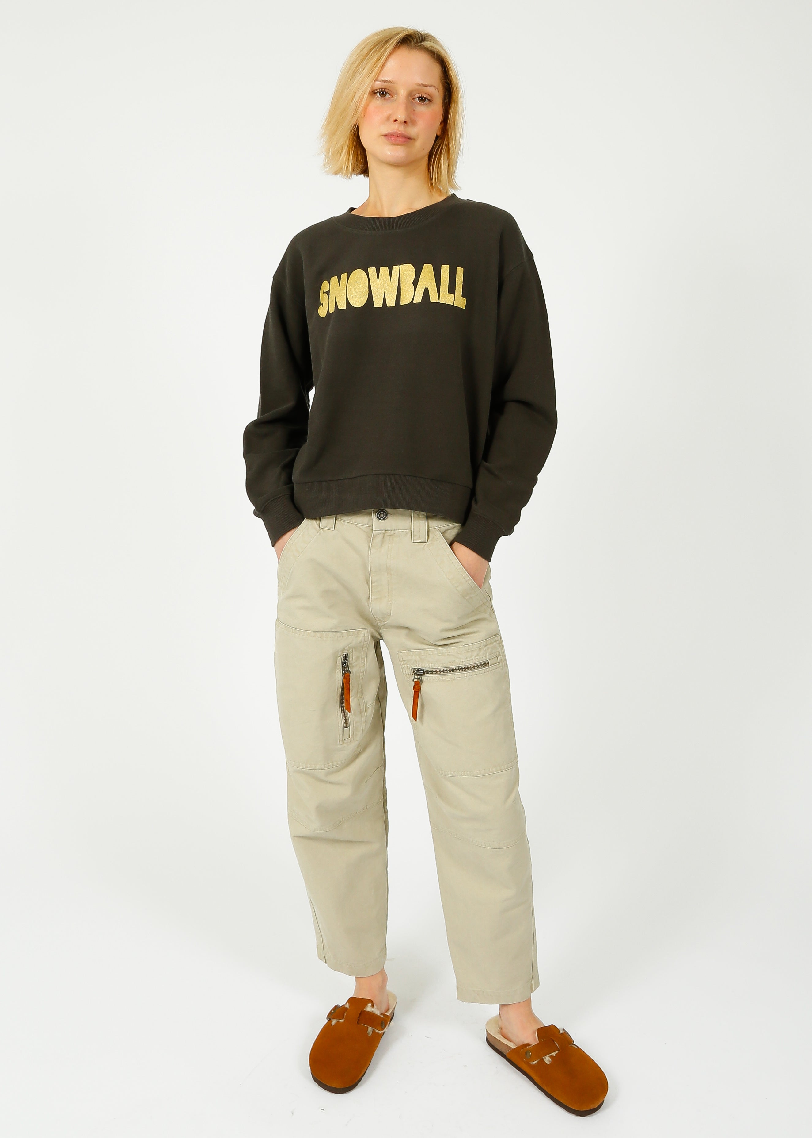 FWP Snowball Sweatshirt in Grey, Gold