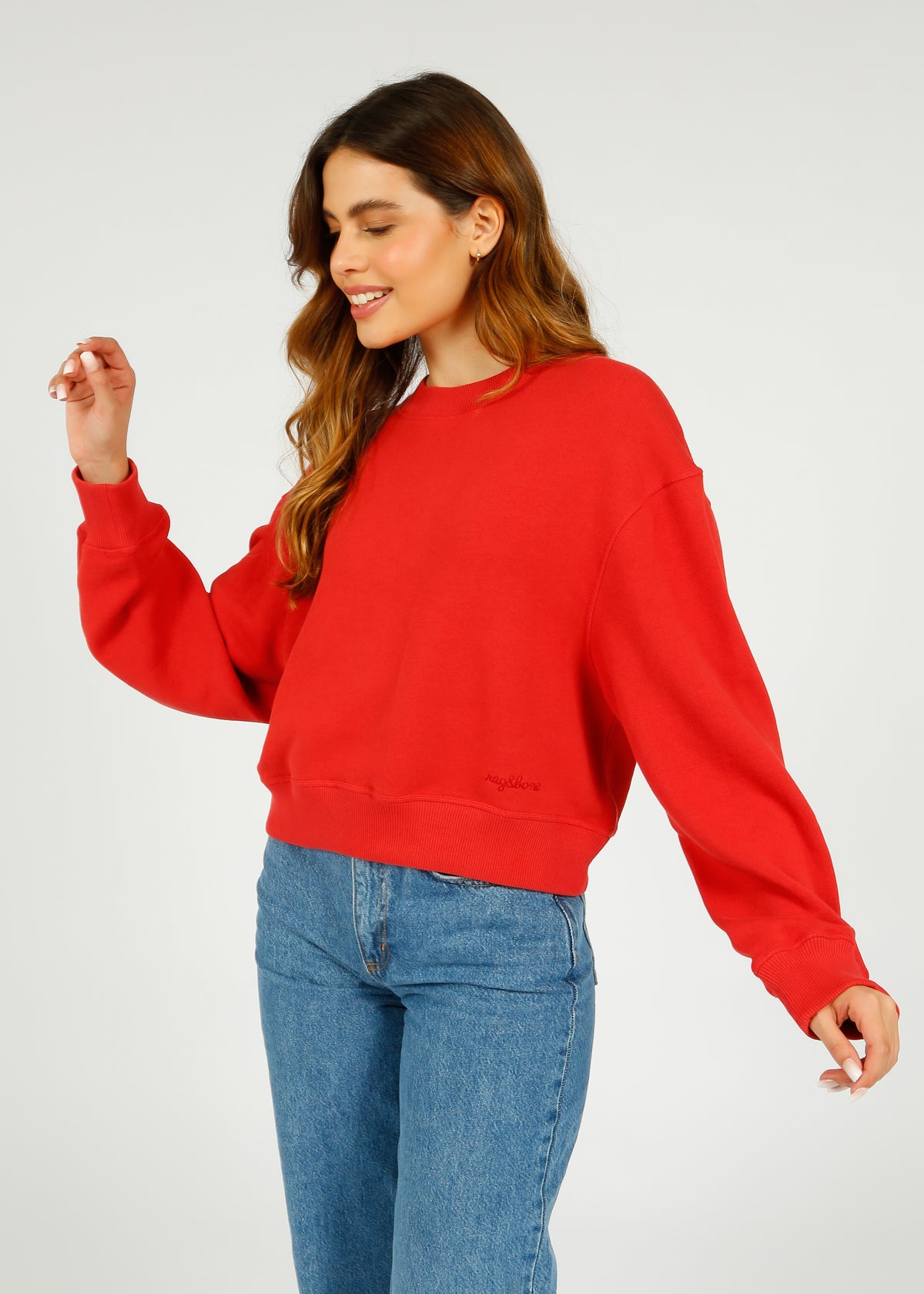 R&B Vintage Terry Sweatshirt in Red