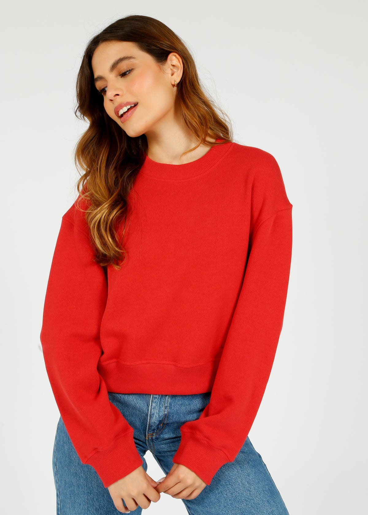 R&B Vintage Terry Sweatshirt in Red