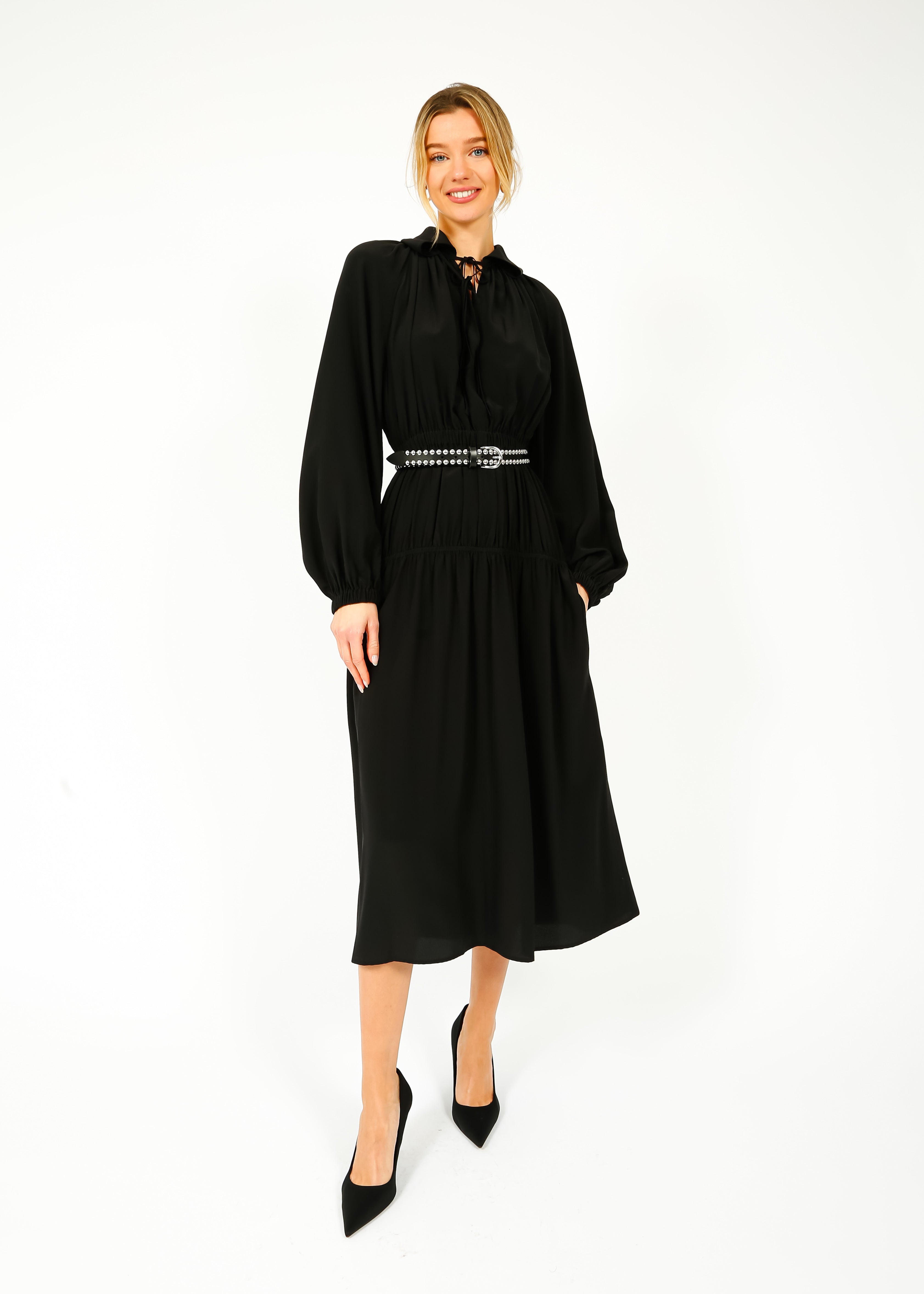 JOSEPH Dryden Dress in Black