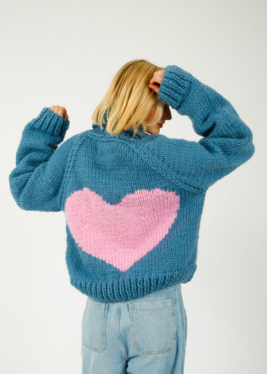 GOGO Short Heart Cardi in Midnight