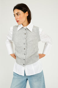 You added <b><u>C-RUSH Stevie Button Up Tank in Fluffy Grey</u></b> to your cart.