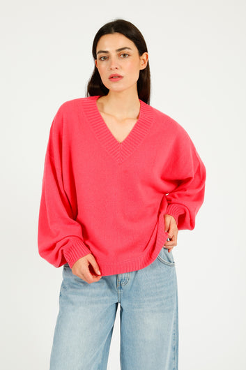 C-RUSH Sanita Oversized V in Rosebloom