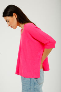 You added <b><u>VK Katji V Neck Half Sleeve Knit in Hot Pink</u></b> to your cart.