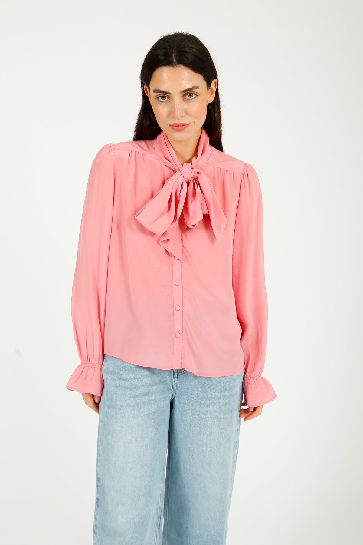 RIXO Wilhelmina Top in Blush