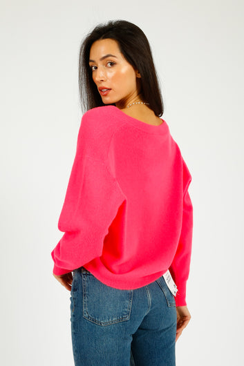 AV  Raxow V Neck Knit in Hortensia Fluro