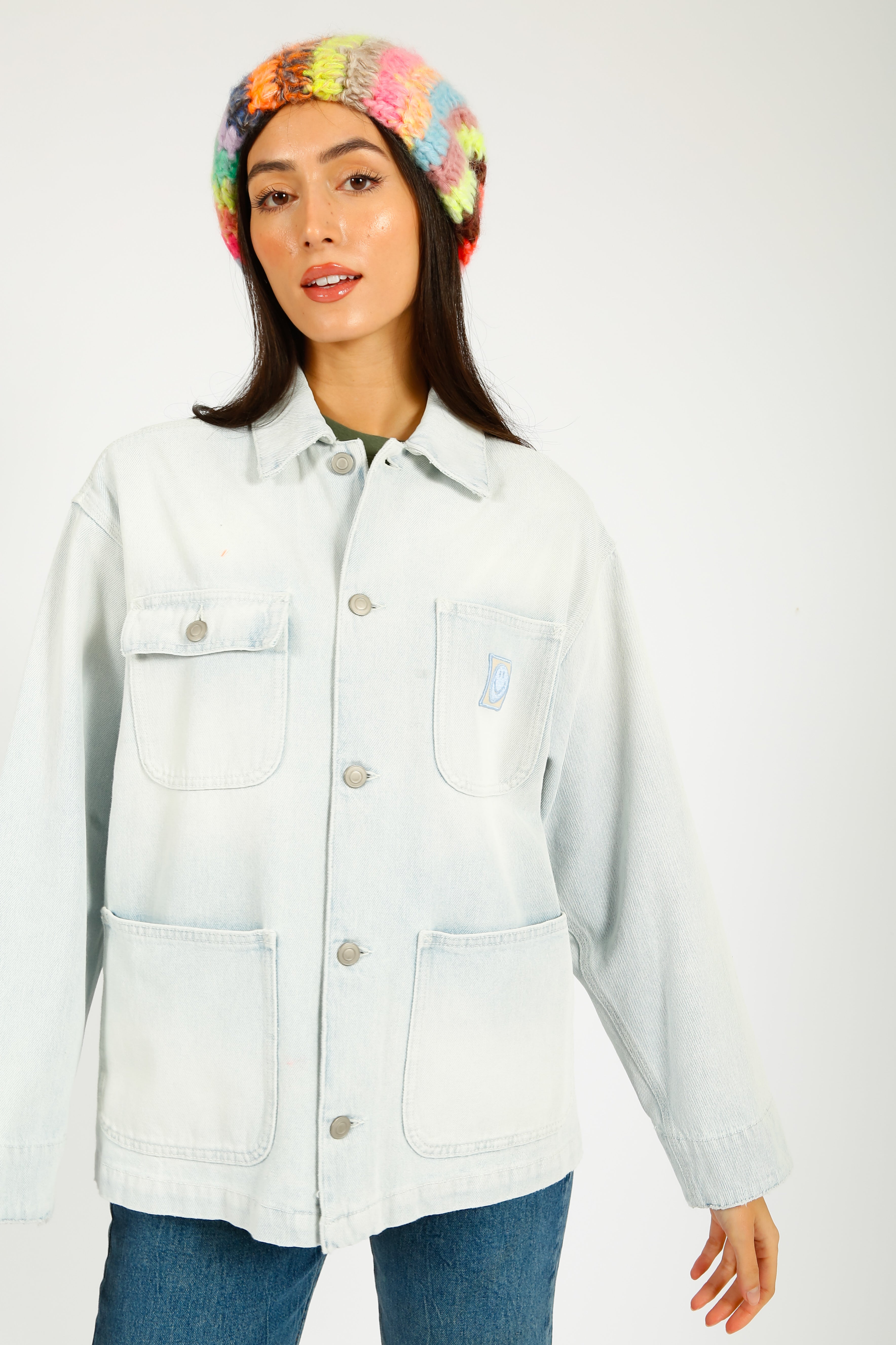 JS Denim Jacket in Ice Blue