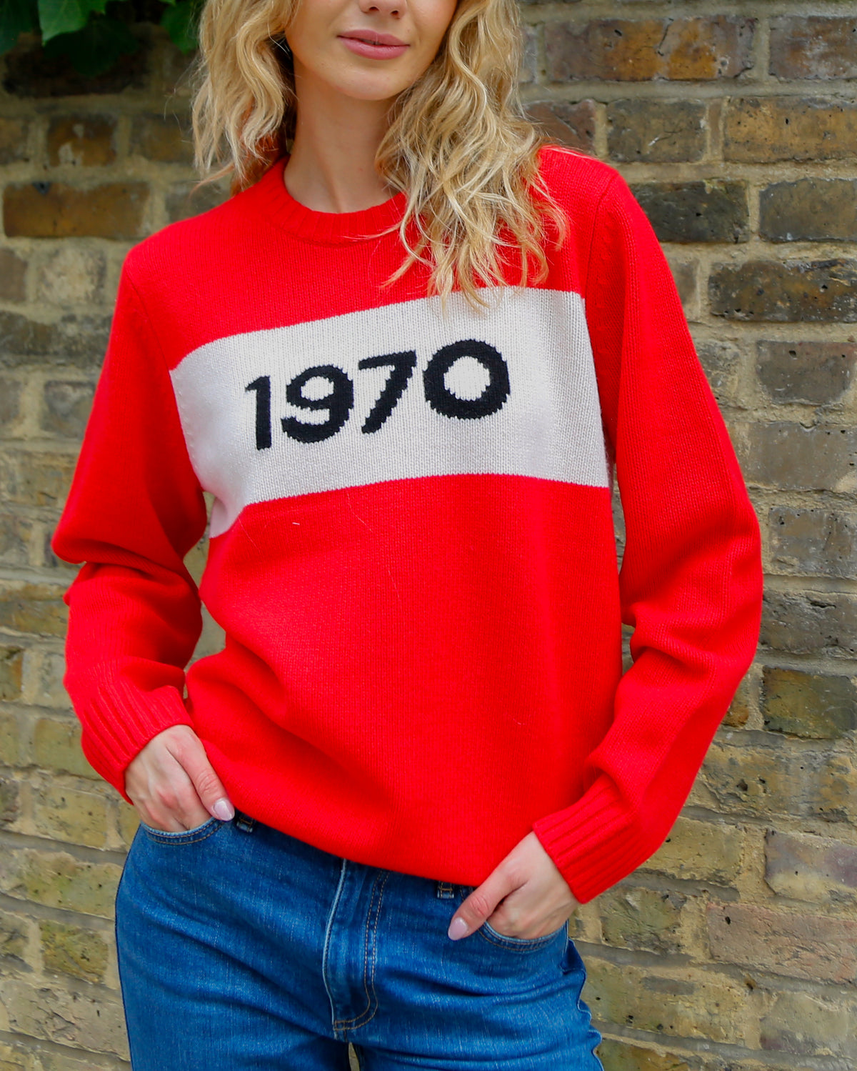 BF 1970 Oversized Jumper in Red