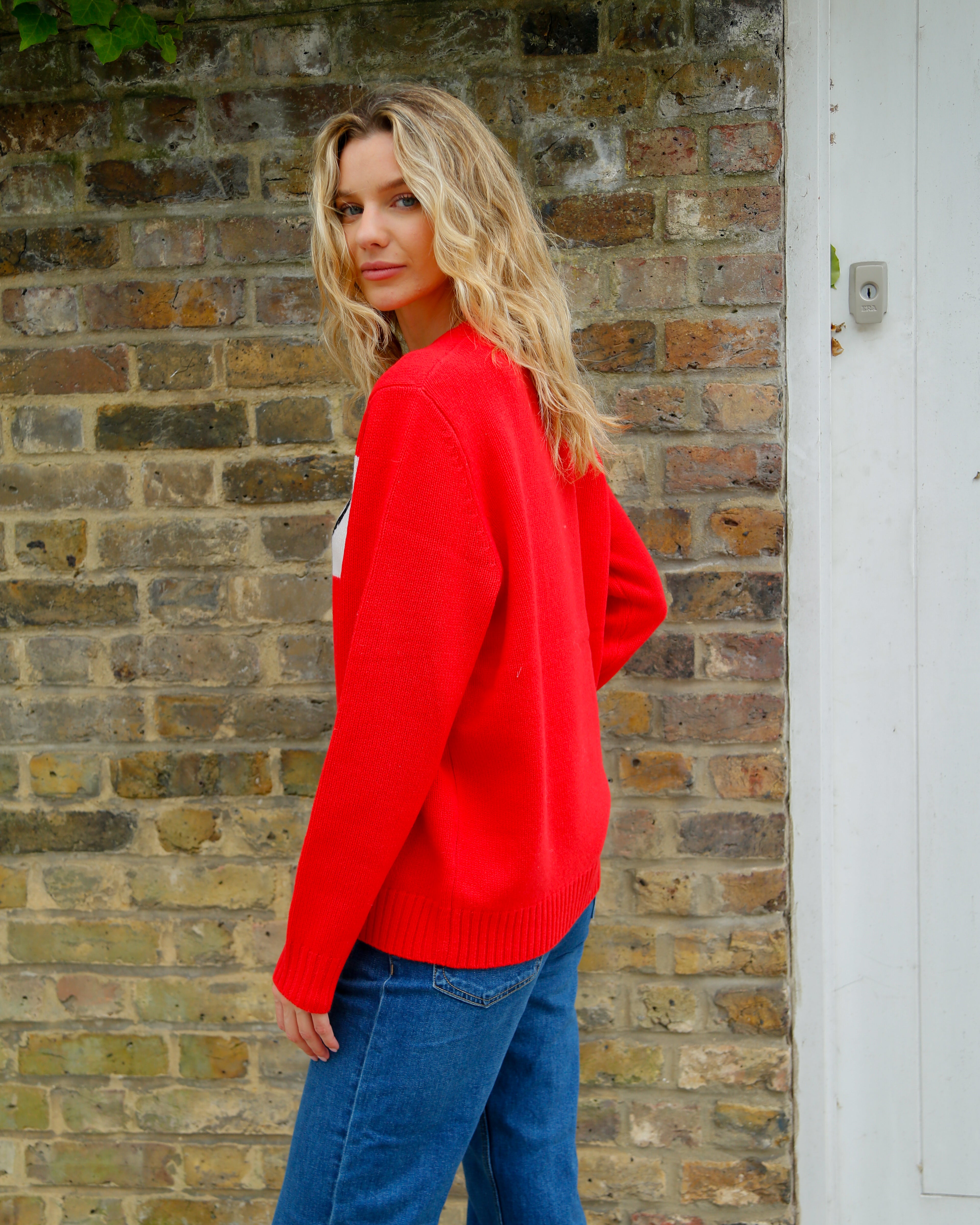 BF 1970 Oversized Jumper in Red