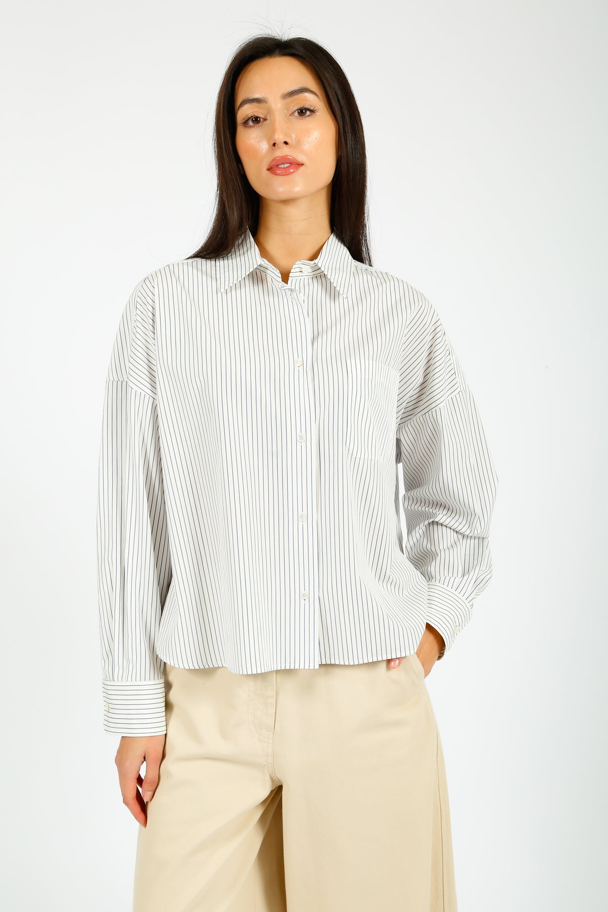 MM Aureo Navy Stripe Shirt