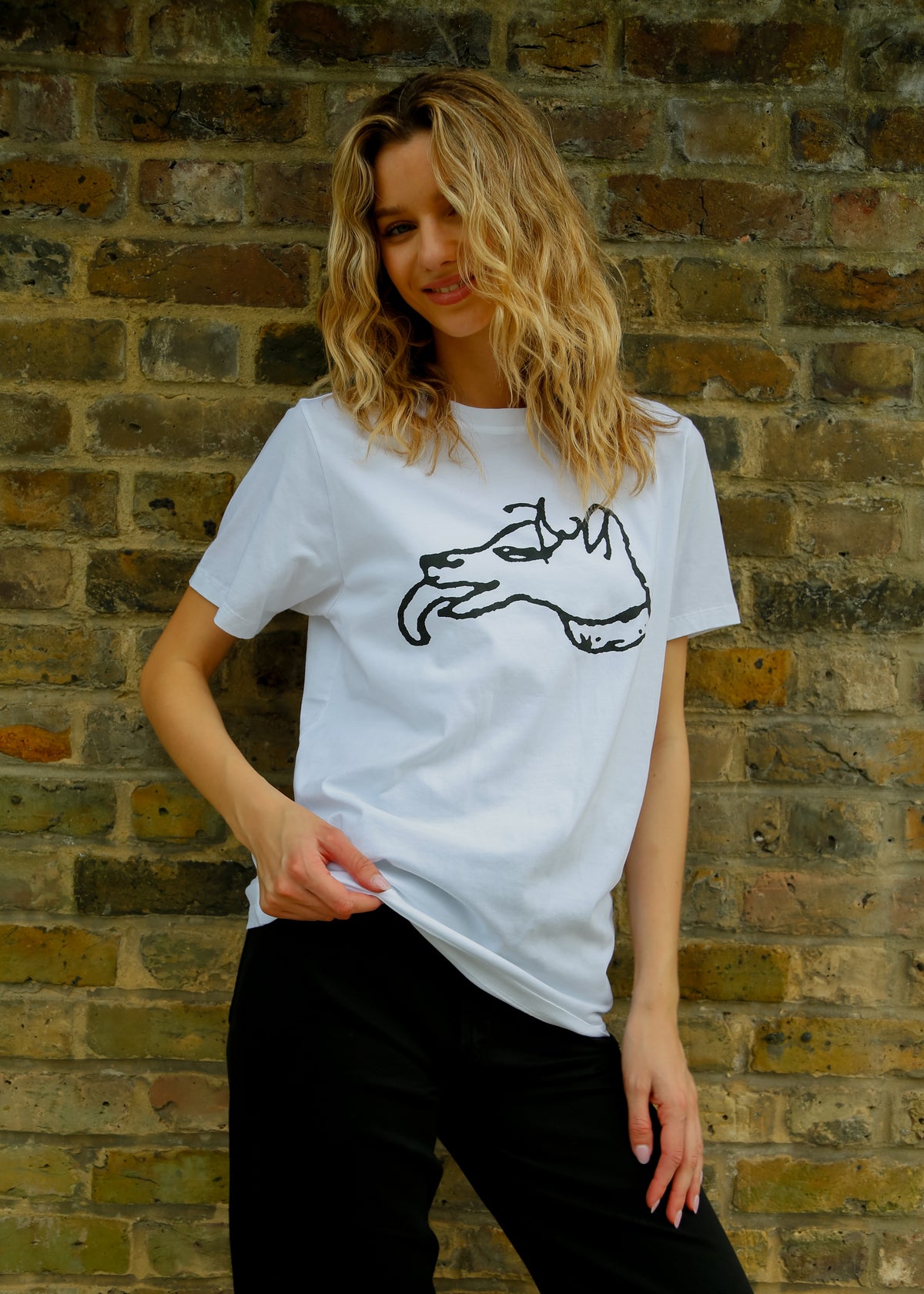 BF Lucian Dog Tee in White