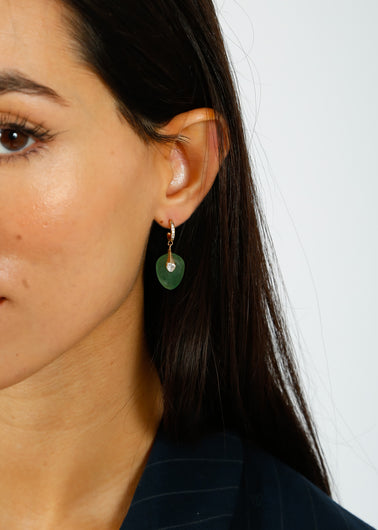 HANKA Single Earring in Green Quartz