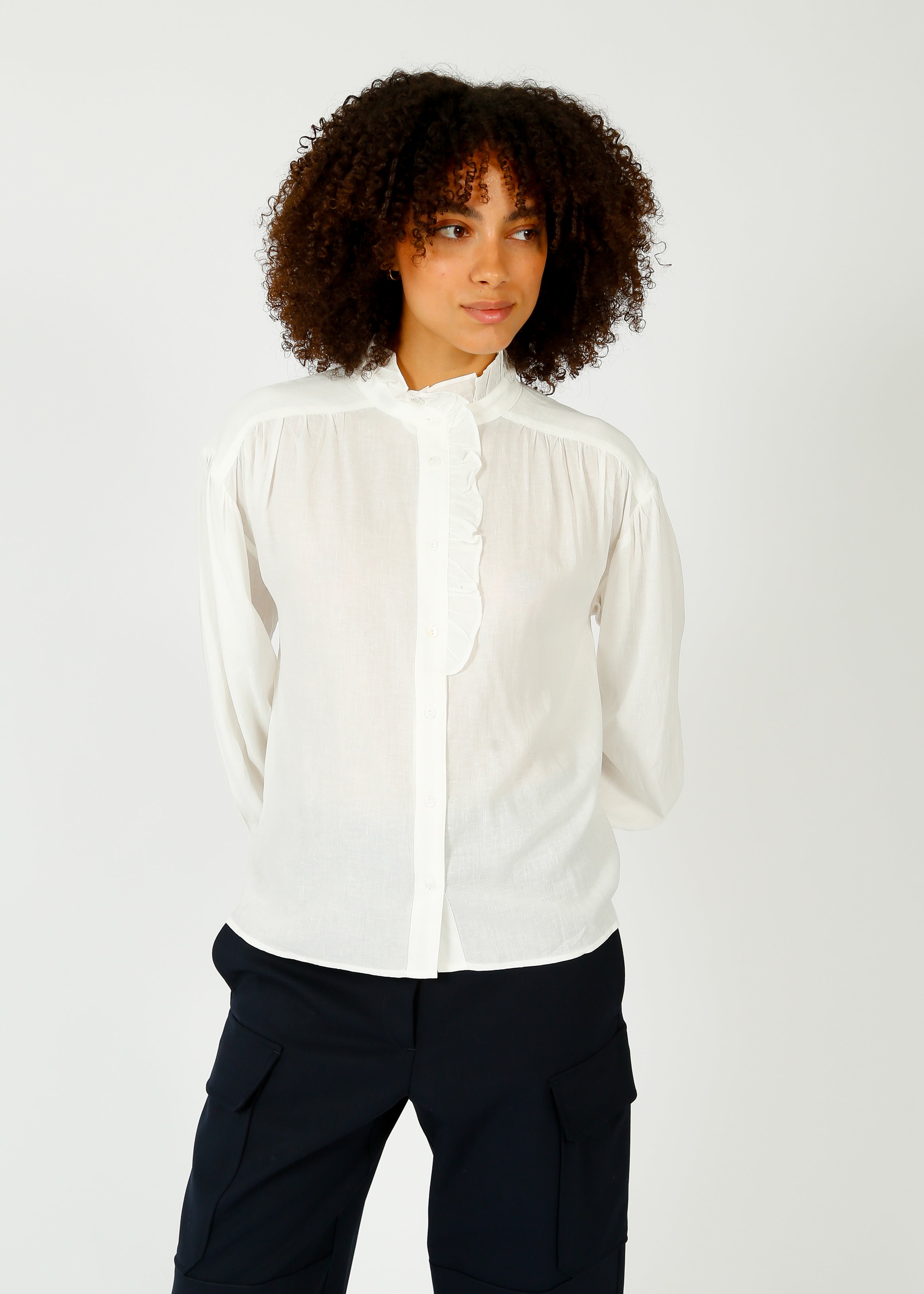 SUNCOO Lamour Blouse in White