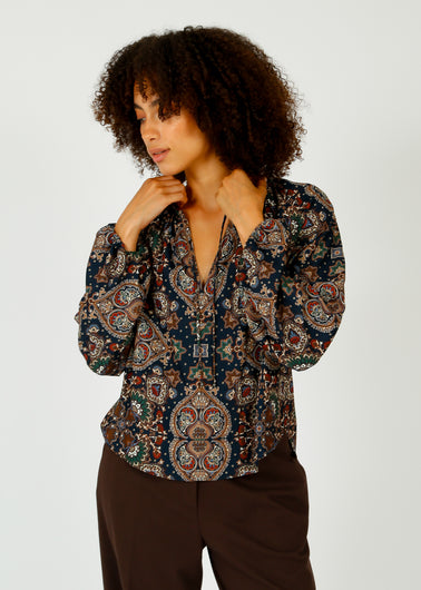 VB Solay Top in Navy Multi