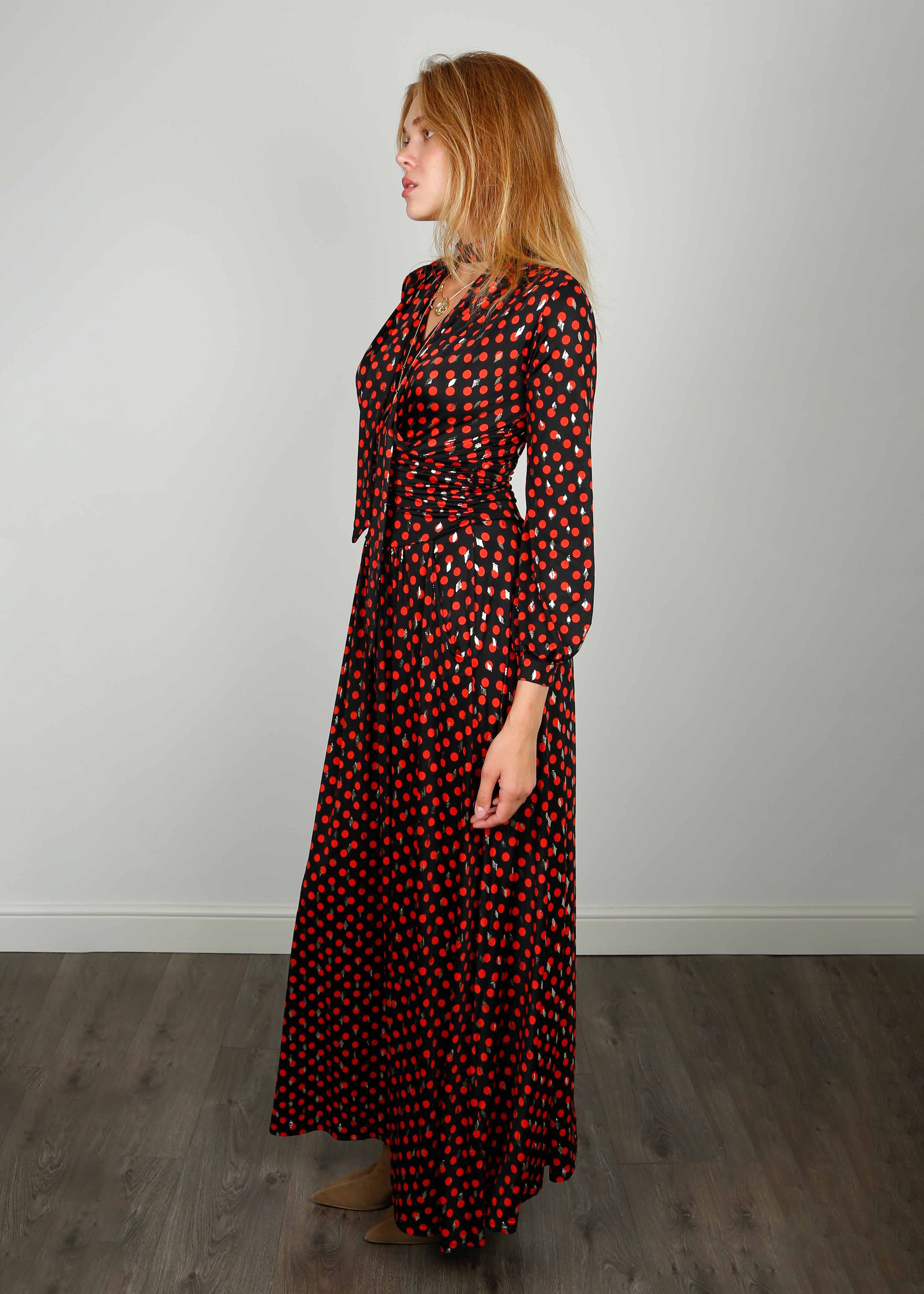 ONJENU Sharon Maxi in Evening Dot Orange