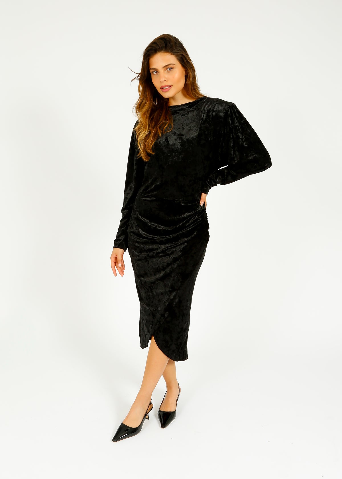 IM Hadley Velvet Dress in Black