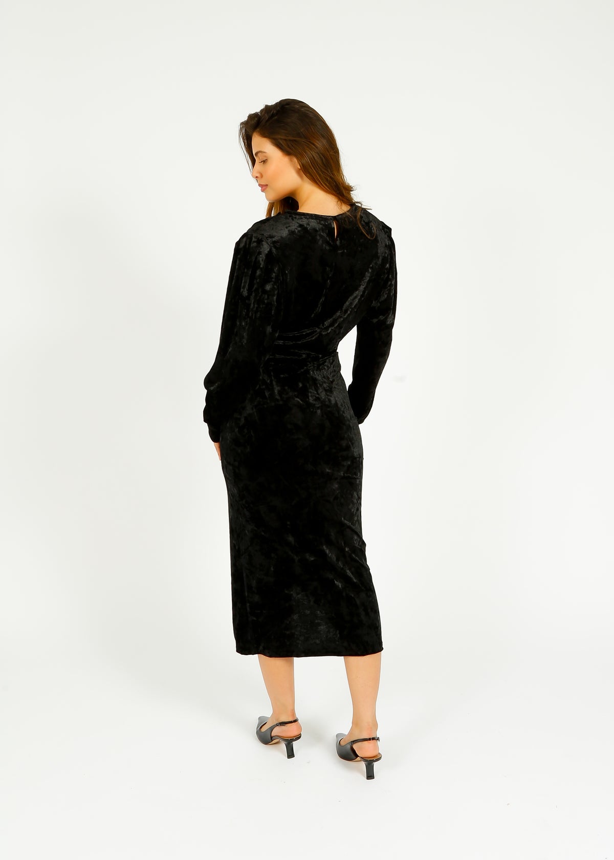 IM Hadley Velvet Dress in Black