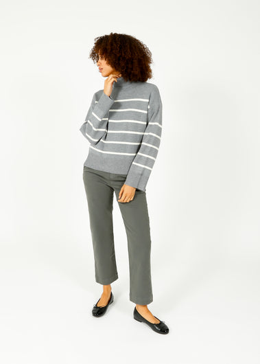 SLF Kamma Roll Neck Knit in Medium Grey, Birch