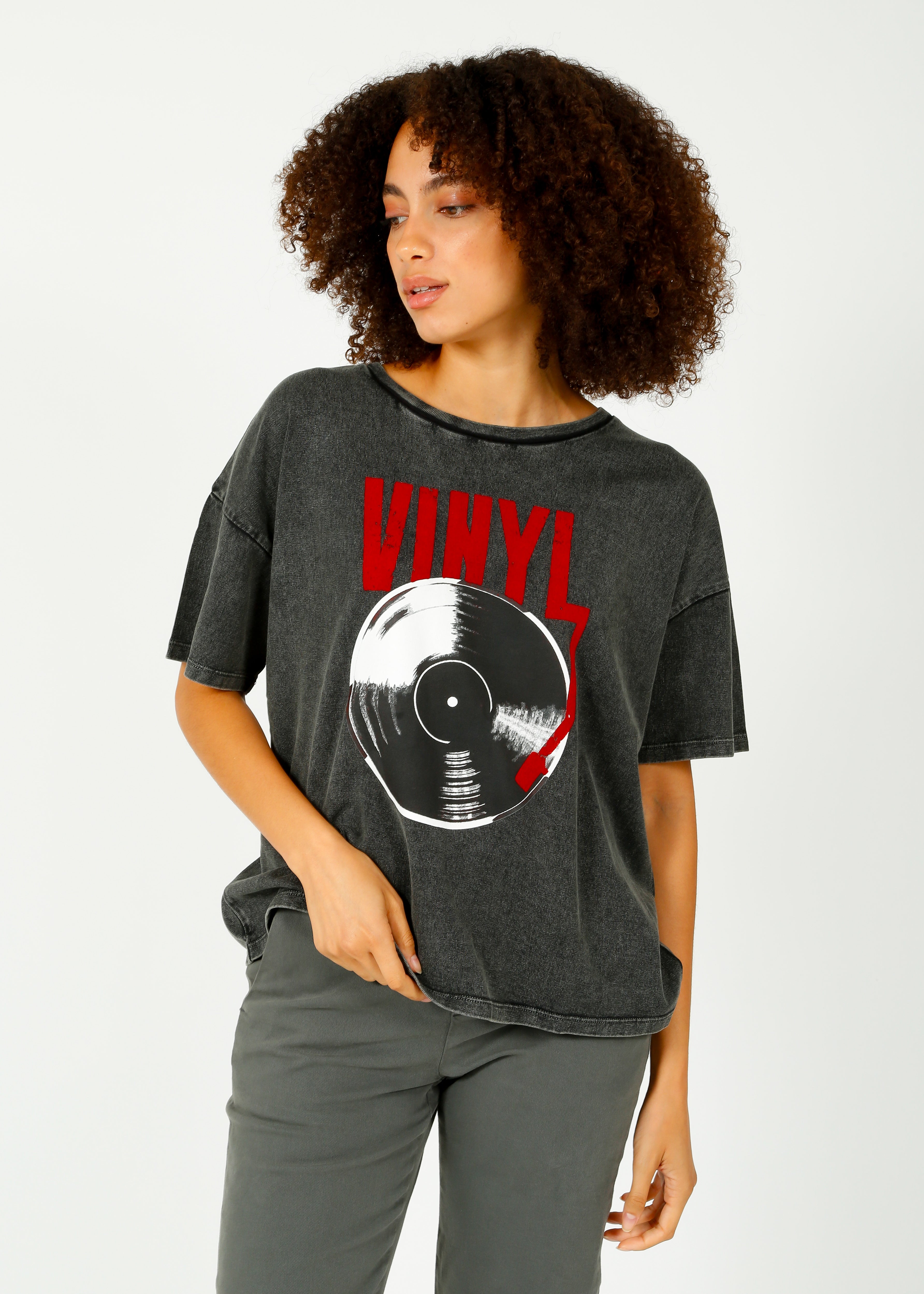 FIVE 2414 Vinyl Tee in Steel