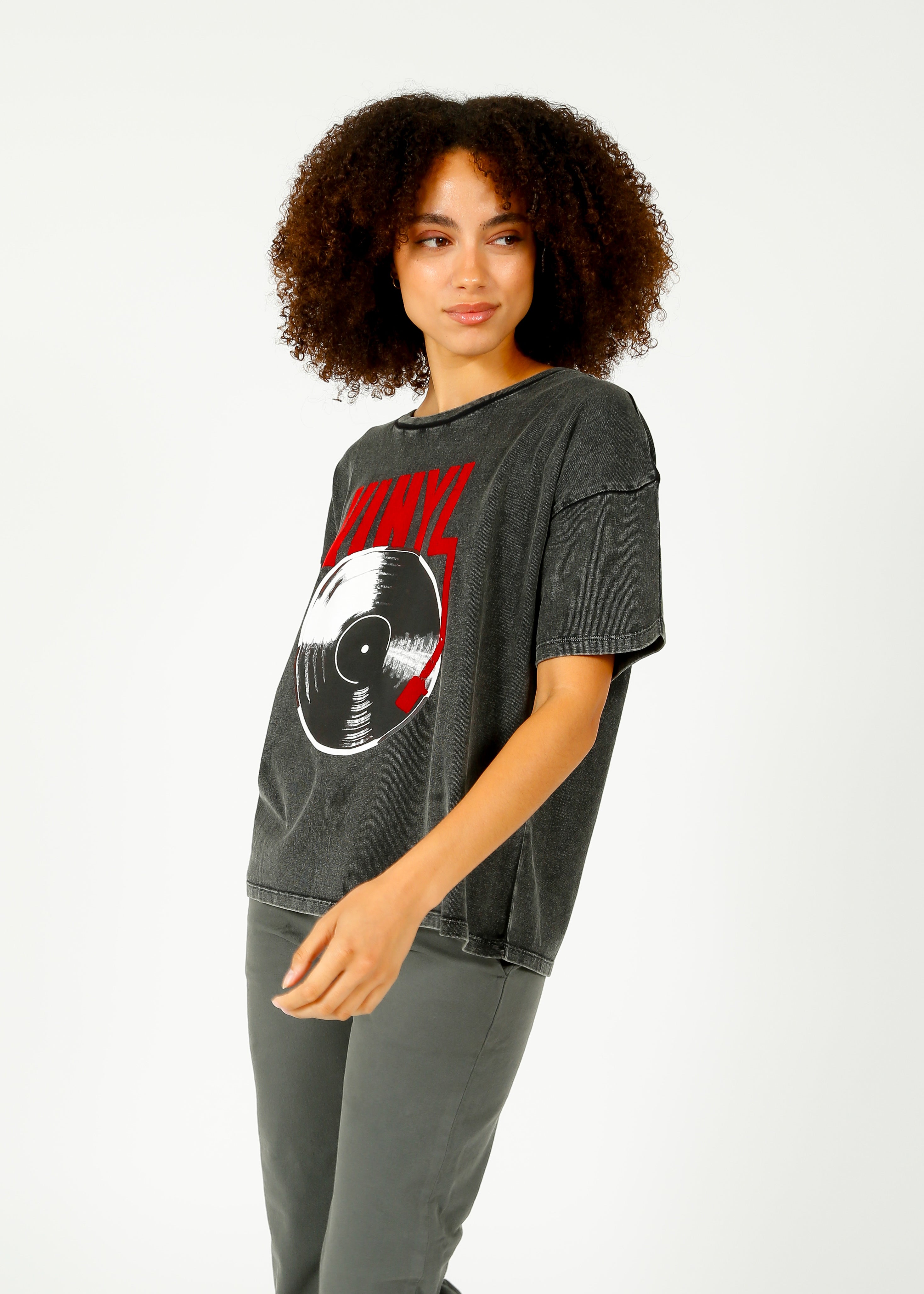 FIVE 2414 Vinyl Tee in Steel