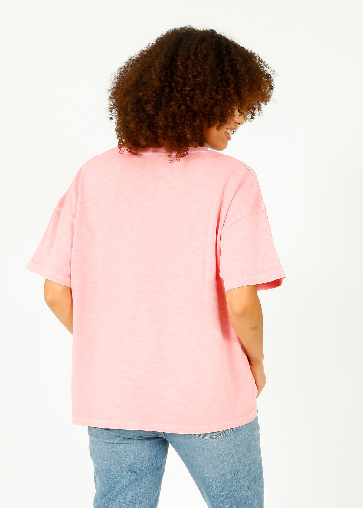 FIVE 2402 Love Tee  in Bubblegum