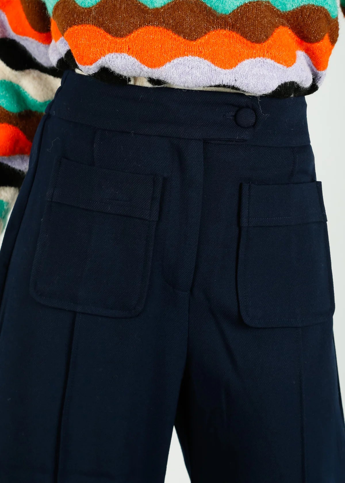 SUNCOO Jerry Trousers in Midnight Blue