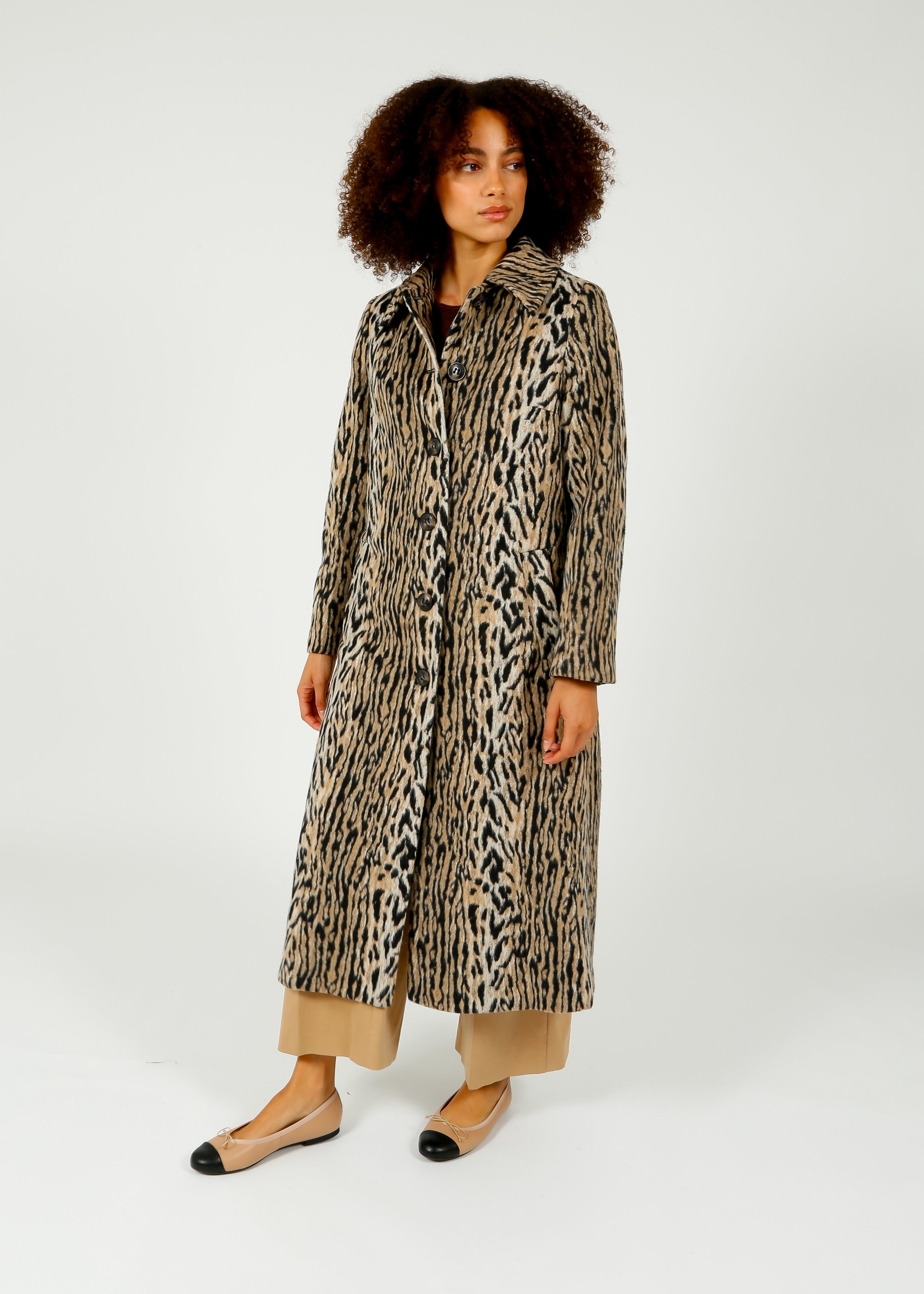 RIXO Milly Coat in Bohemia Leopard