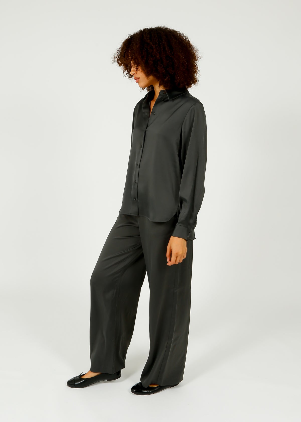 SLF Elena Tinni Wide Pants in Volcanic Ash