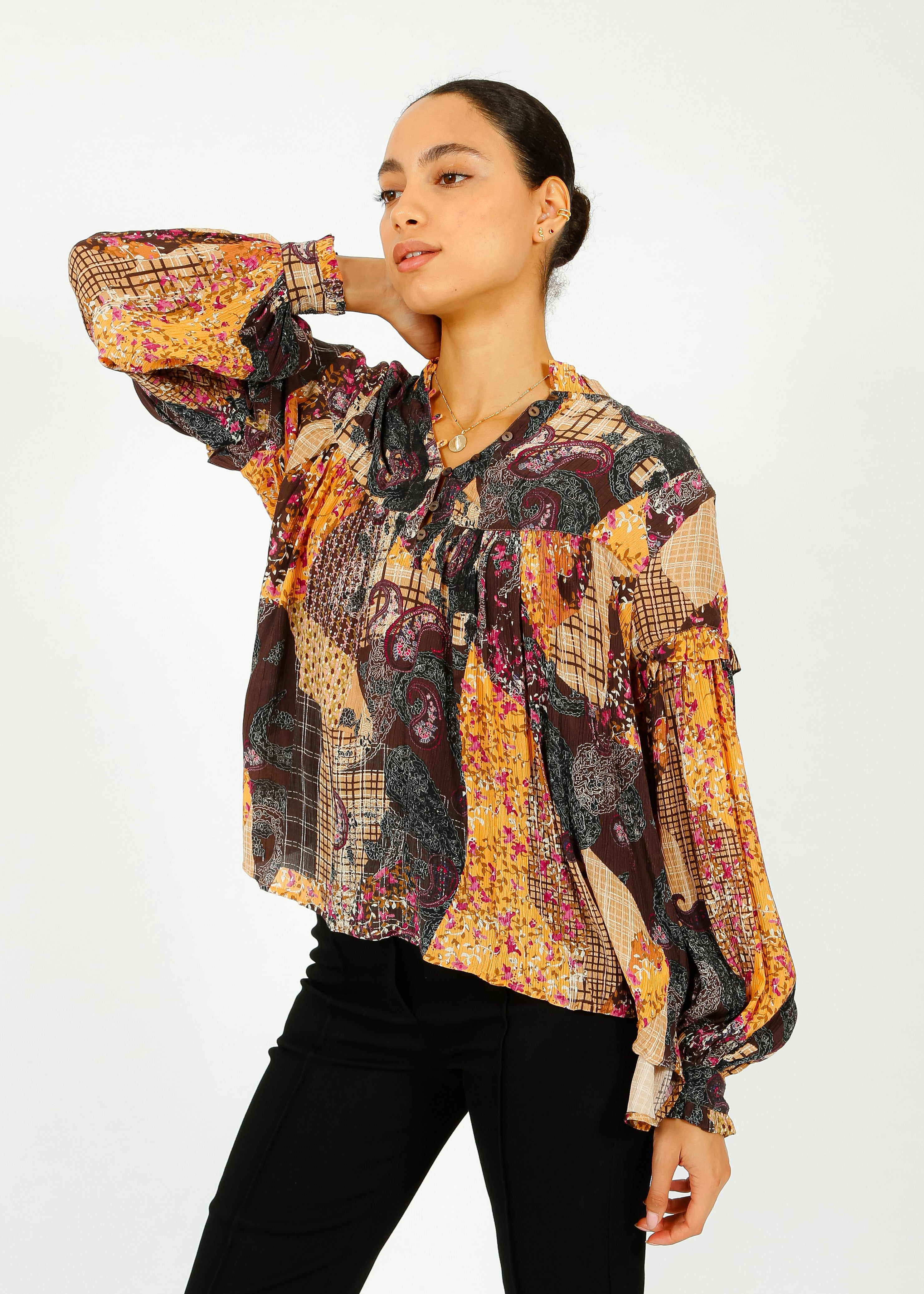 OM Lauren Blouse in Multi