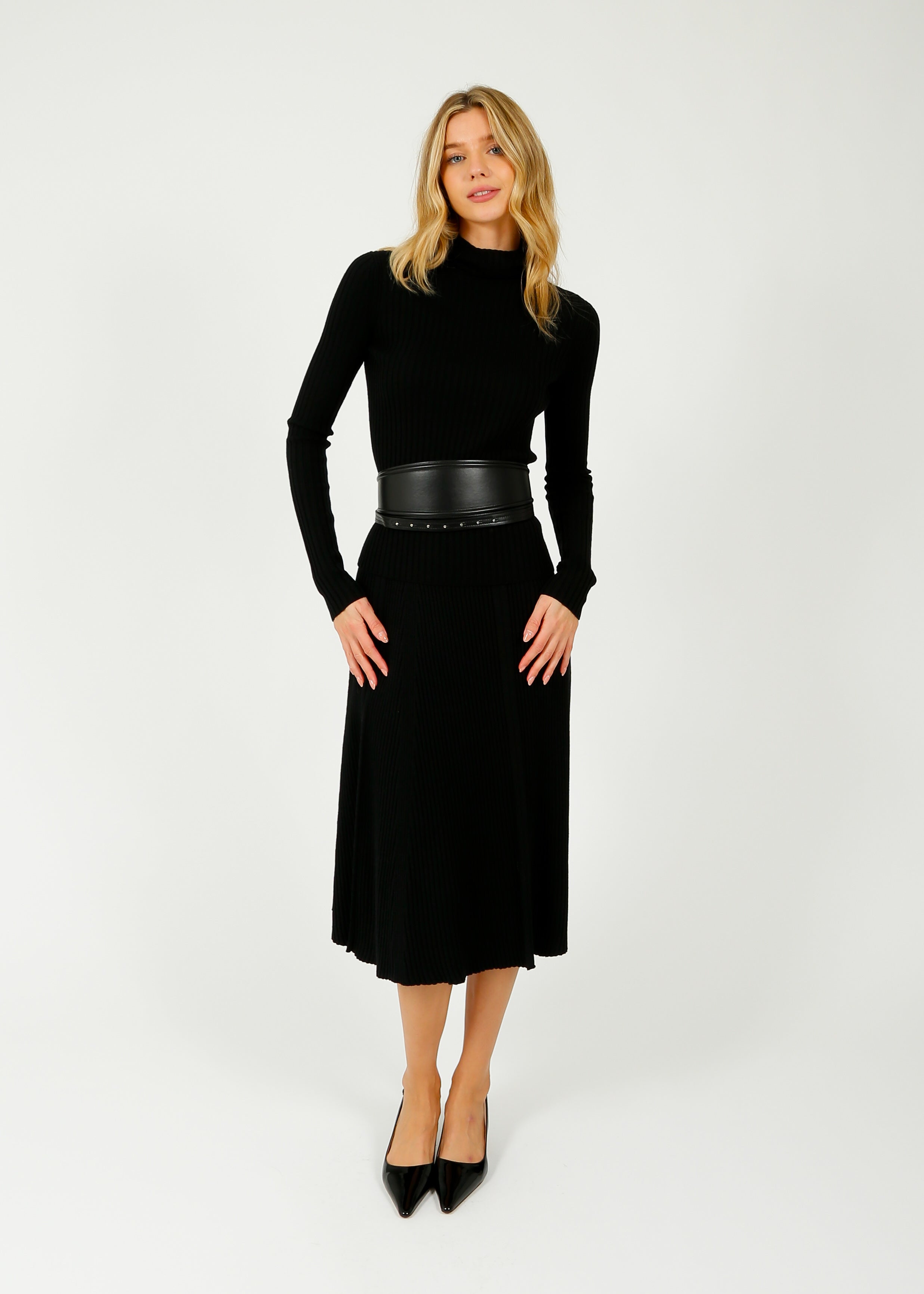 JOSEPH  Silk Blend Skirt in Black