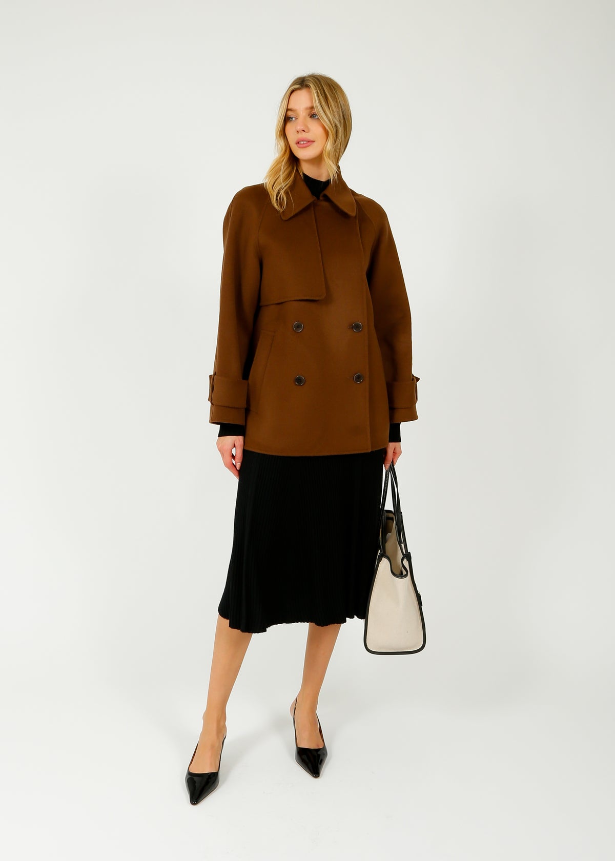 JOSEPH Marne Coat in Arabica