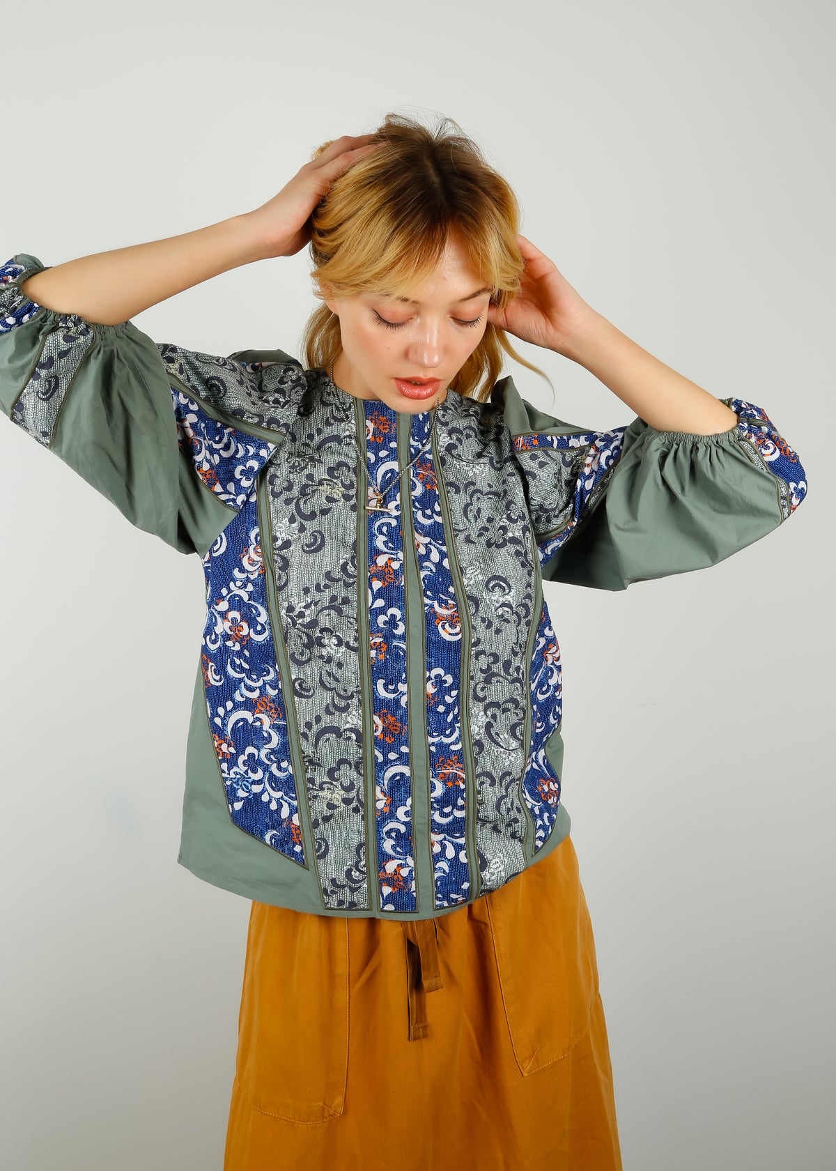 OM Brittany Blouse in Hunter Green