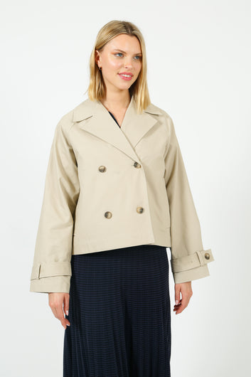 SLF Cilo Short Trenchcoat in Island Fossil