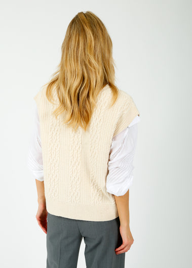 SLF Elina Marie Knit Vest in Birch