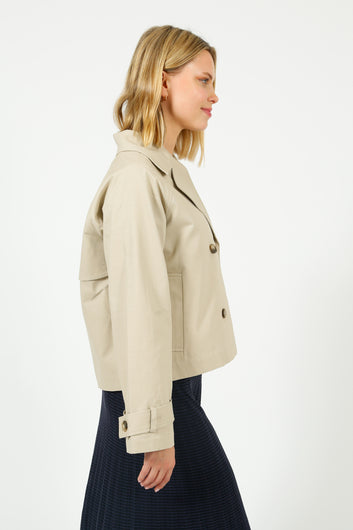 SLF Cilo Short Trenchcoat in Island Fossil