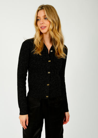 GANNI K2304 Sparkle Doubleface Cardigan