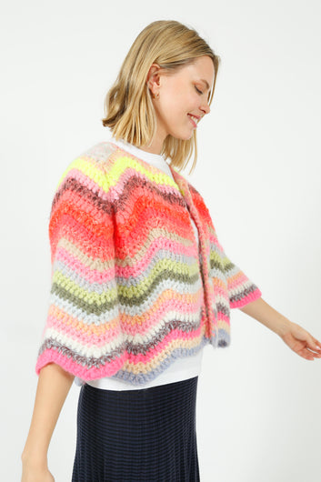 D&D Ginza Cardigan in Bold Multi