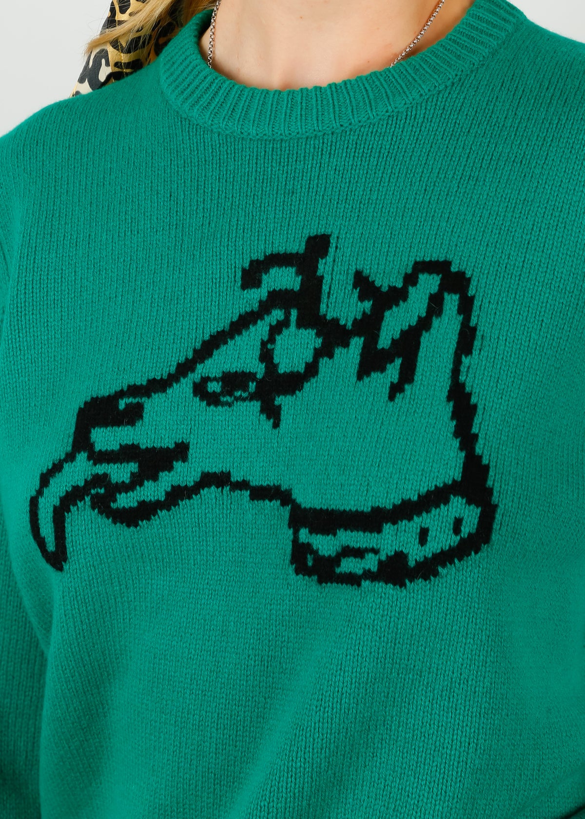 BF Dog Oversized Jumper in Green shopatanna