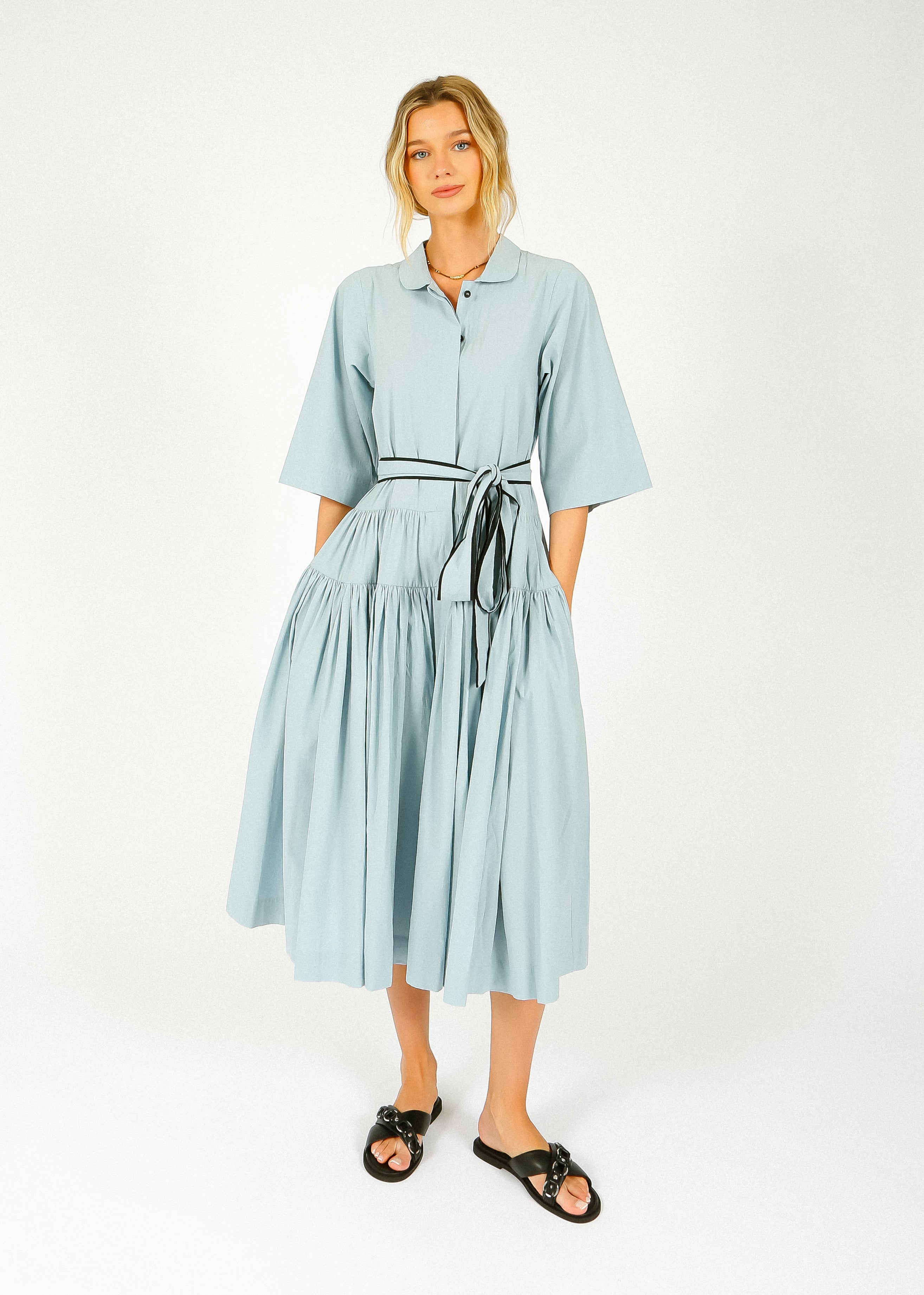 LFA 867 SS Shirt Dress in Blue