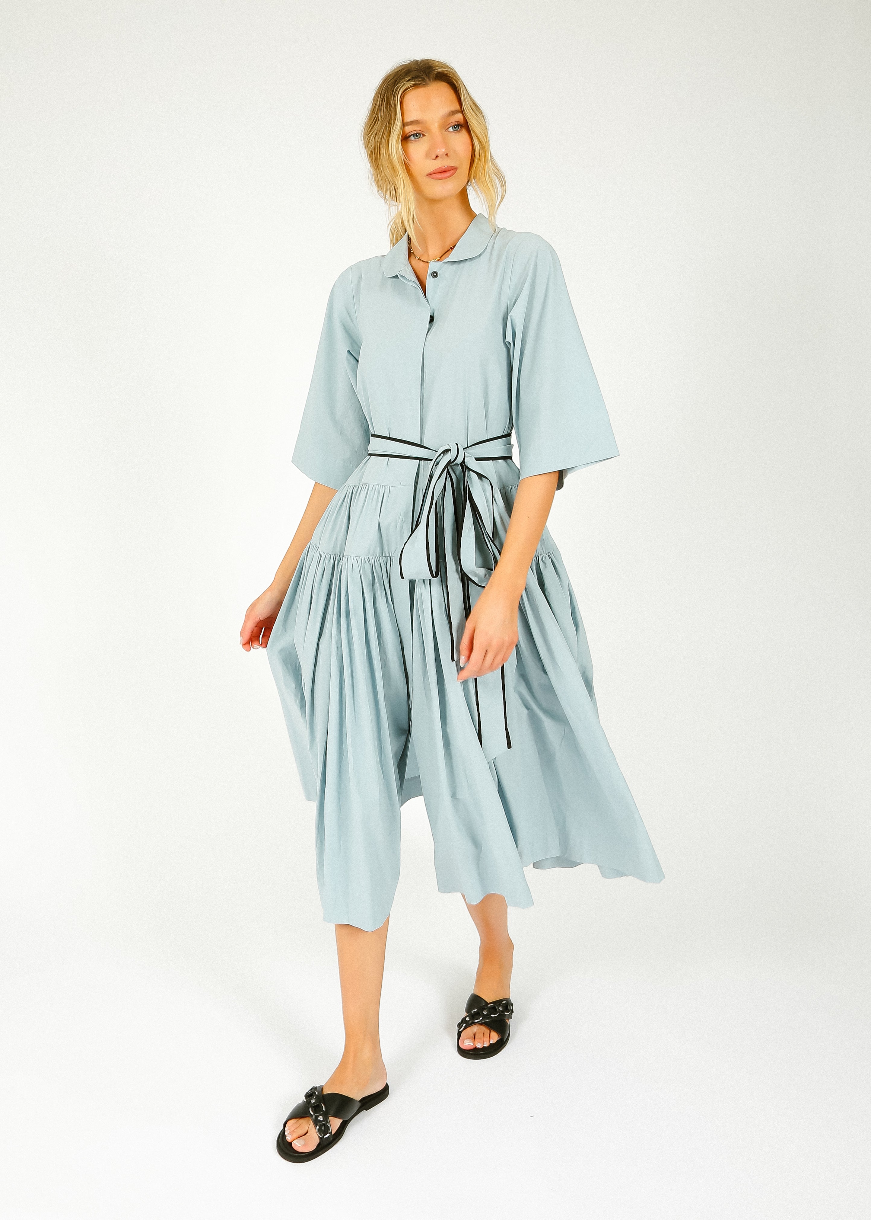 LFA 867 SS Shirt Dress in Blue