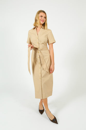 VB Tabby Midi Dress in Stone Khaki