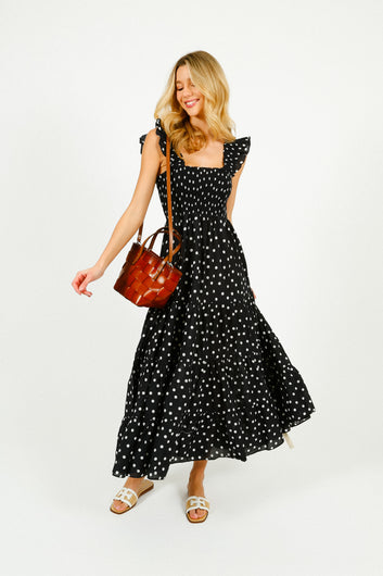 RIXO Kendall Dress in Bohemia Spot Navy