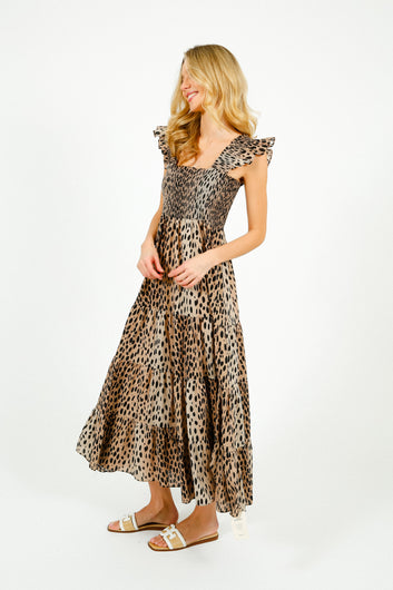 RIXO Kendall Dress in Antelope Spot Black